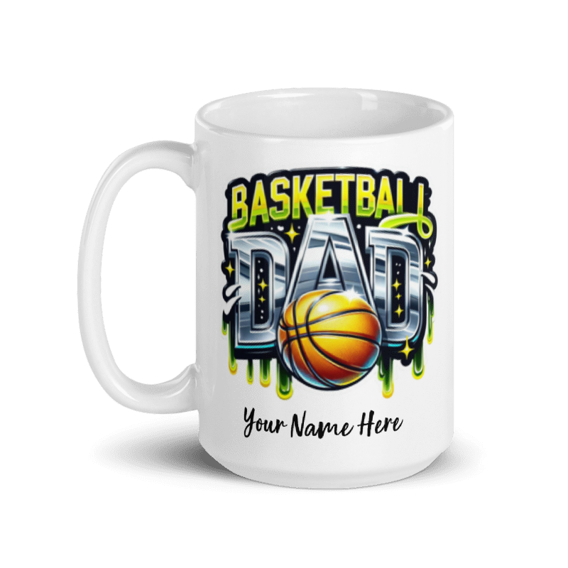 Personalized - Basketball Dad Coffee Mug | Basketball Mom Mug for Game Days | Sports Mom Gift