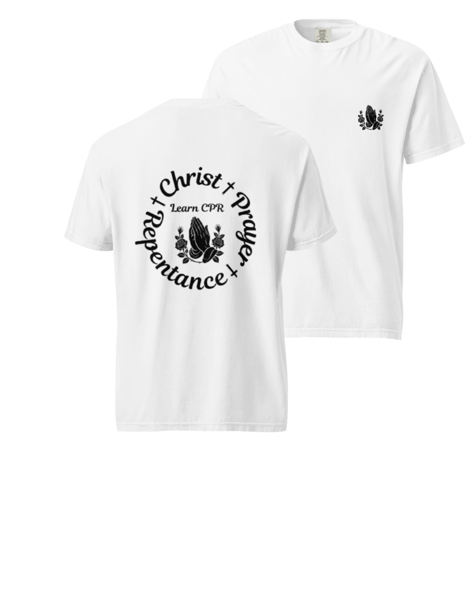 Learn CPR Christ Prayer Repentance Short-Sleeve Christian T-Shirt – Everyday Faith Tee