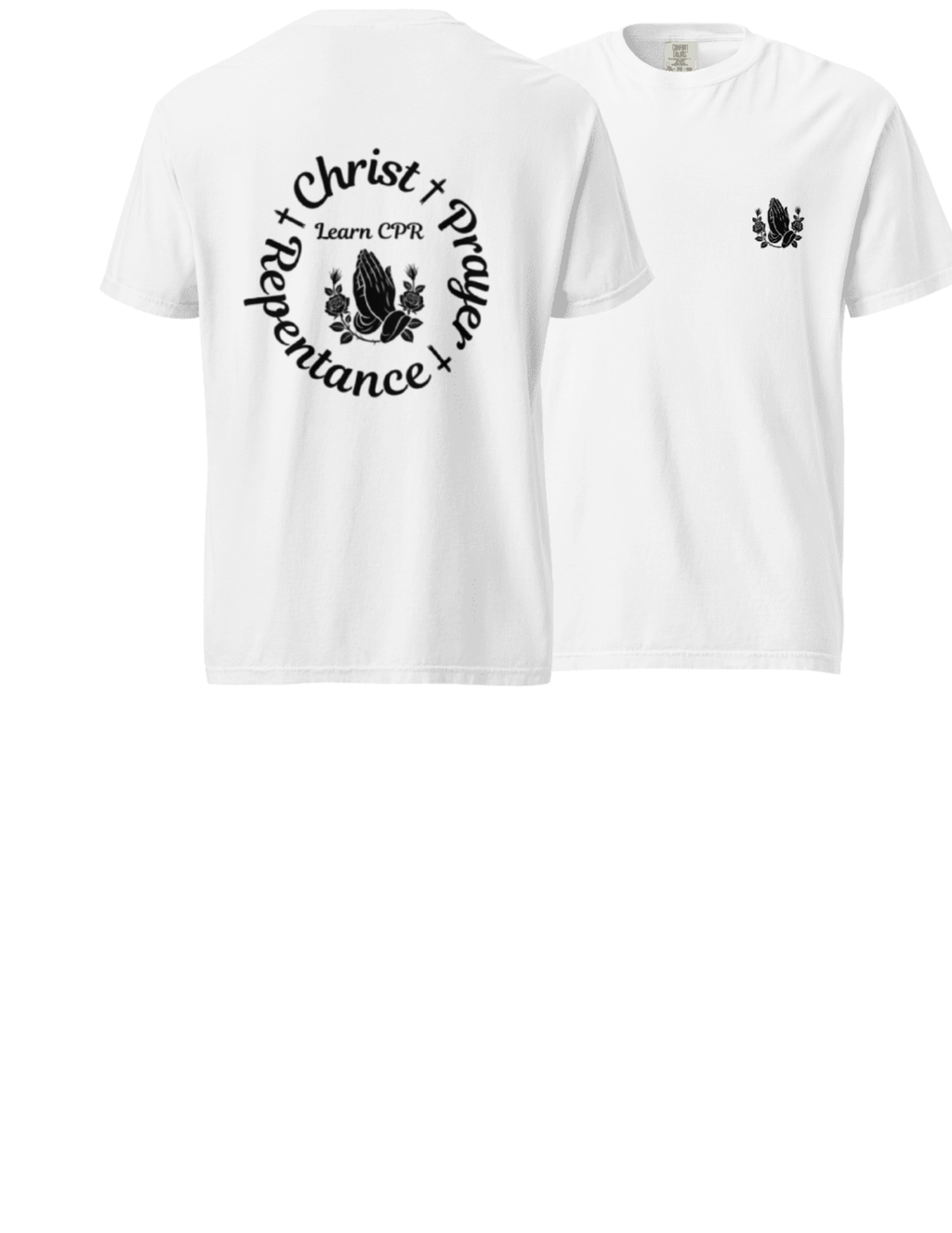 Learn CPR Christ Prayer Repentance Short-Sleeve Christian T-Shirt – Everyday Faith Tee