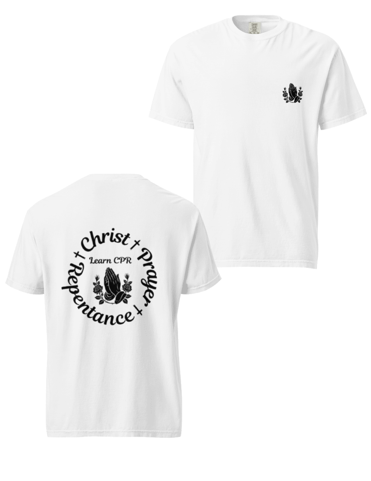 Learn CPR Christ Prayer Repentance Short-Sleeve Christian T-Shirt – Everyday Faith Tee