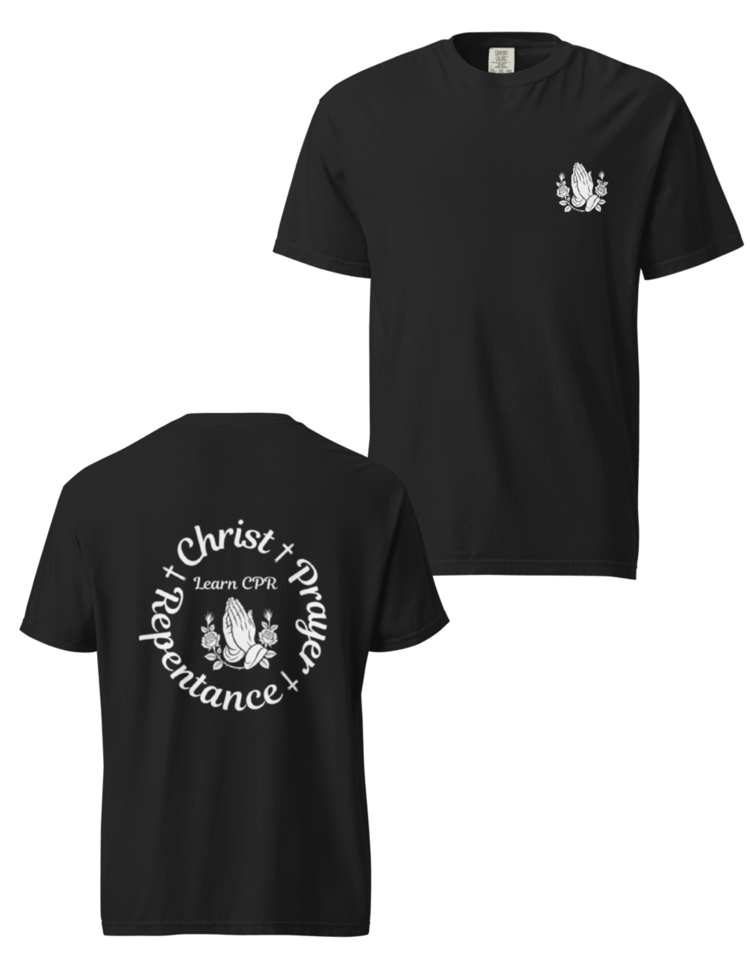 Learn CPR Christ Prayer Repentance Short-Sleeve Christian T-Shirt – Everyday Faith Tee