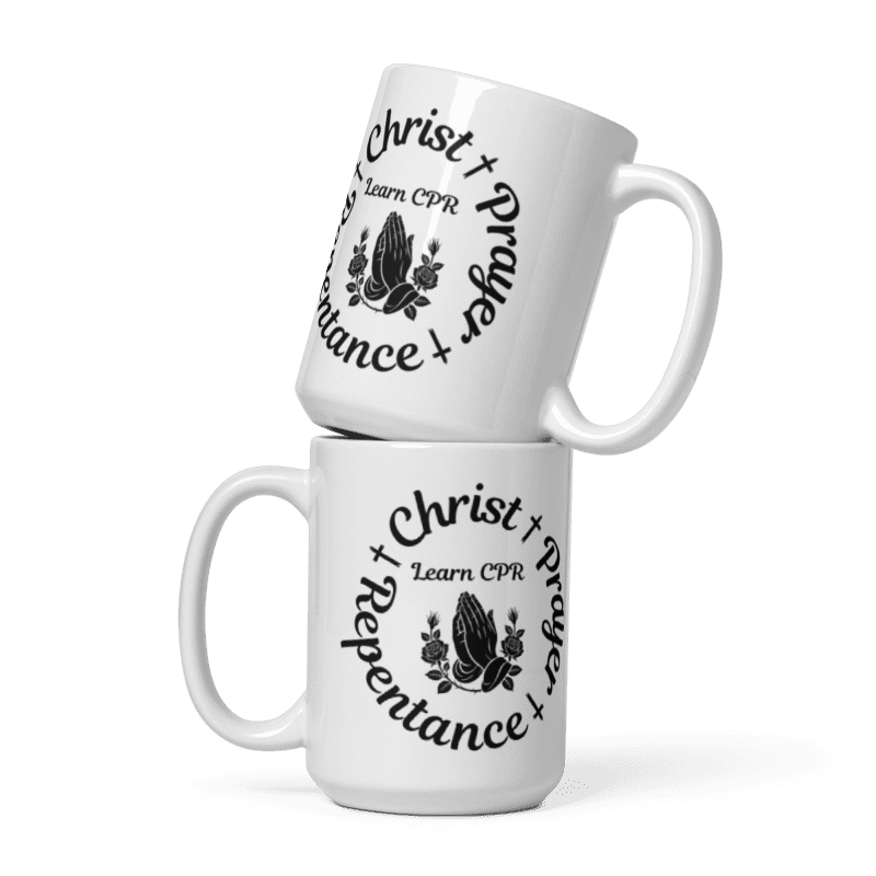 Learn CPR Christ Prayer Repentance Christian Coffee Mug – Faith Drinkware