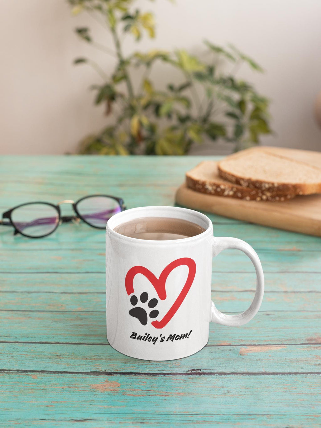 Coffee Mug, Cute Dog Mug, Pet Lover Mug, Custom Dog Mug, Paw Print Mug, Dog Paw Mug, Fur Baby Mug, Personalized Dog Mug