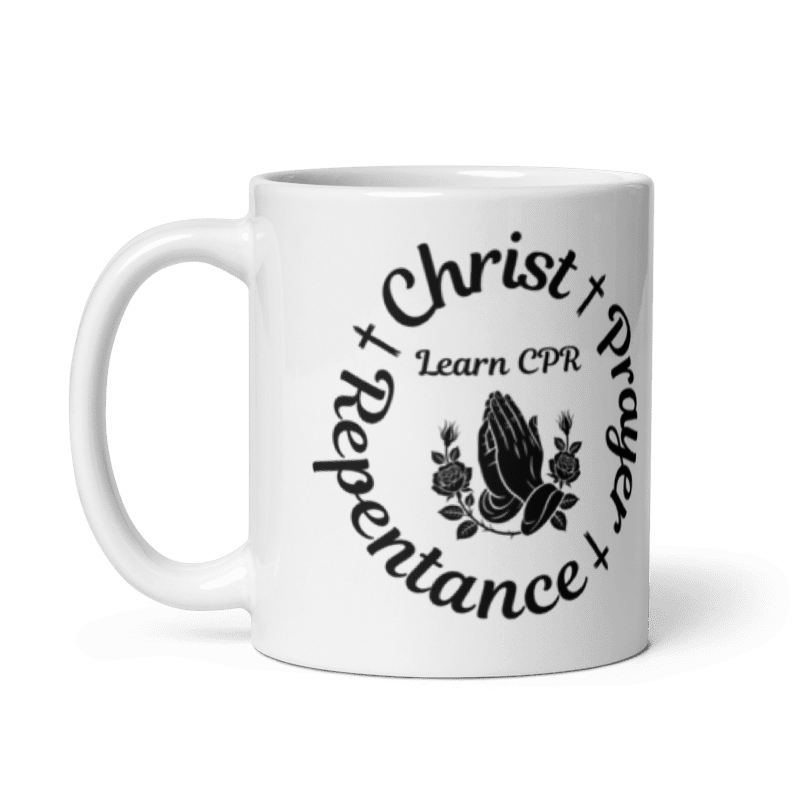 Learn CPR Christ Prayer Repentance Christian Coffee Mug – Faith Drinkware