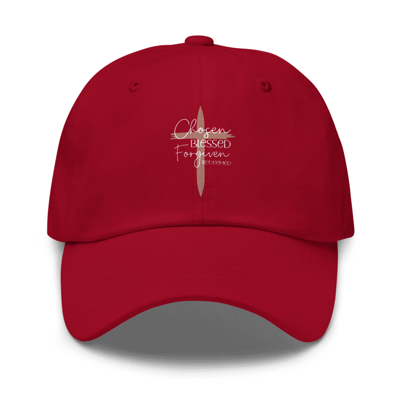 Chosen • Blessed • Forgiven • Redeemed Embroidered Baseball Cap