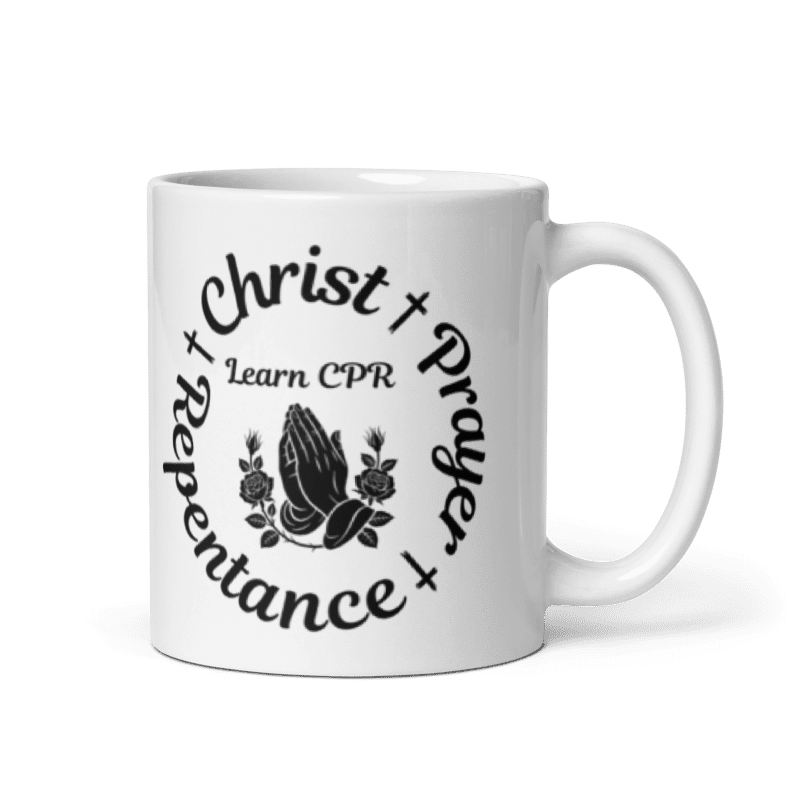 Learn CPR Christ Prayer Repentance Christian Coffee Mug – Faith Drinkware