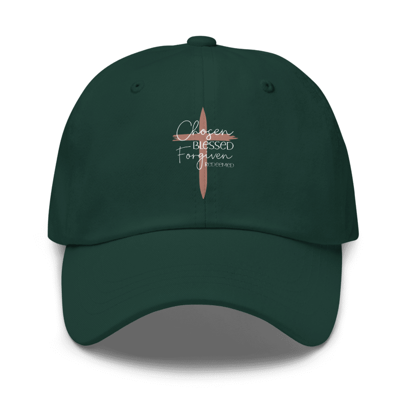 Chosen • Blessed • Forgiven • Redeemed Embroidered Baseball Cap